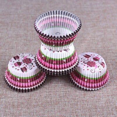 100PCS/Set Muffin Cupcake Paper Cups Cake Forms Cupcake Liner Baking Muffin Box Cup Case Party Tray Cake Mold Decorating Tools