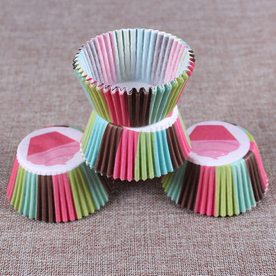 100PCS/Set Muffin Cupcake Paper Cups Cake Forms Cupcake Liner Baking Muffin Box Cup Case Party Tray Cake Mold Decorating Tools