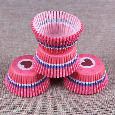 100PCS/Set Muffin Cupcake Paper Cups Cake Forms Cupcake Liner Baking Muffin Box Cup Case Party Tray Cake Mold Decorating Tools