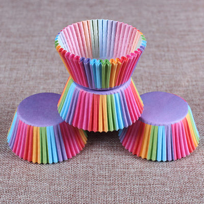 100PCS/Set Muffin Cupcake Paper Cups Cake Forms Cupcake Liner Baking Muffin Box Cup Case Party Tray Cake Mold Decorating Tools