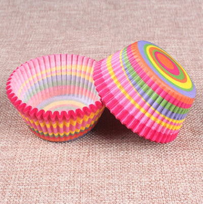 100PCS/Set Muffin Cupcake Paper Cups Cake Forms Cupcake Liner Baking Muffin Box Cup Case Party Tray Cake Mold Decorating Tools