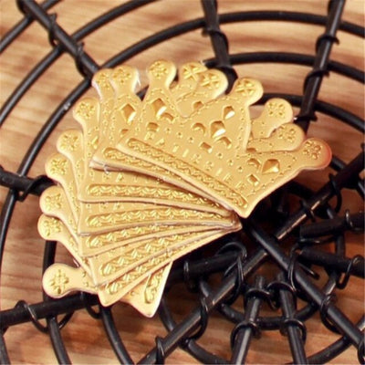 10pcs And 50pcs  Baking Cake Decoration Golden Crown Birthday Card Happy Birthday Insert West Point Card