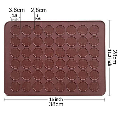 Macaroon Kit Macaron Silicone Mat Non-Stick Baking Mold Set 48 Capacity Macaron Pot Cake Decorating Supplies