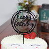 happy birthday cake topper Supplies Acrylic Baking cake Insert Decor Cupcake wedding Birthday Party Decoration Cake Top Flag