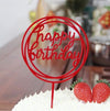 happy birthday cake topper Supplies Acrylic Baking cake Insert Decor Cupcake wedding Birthday Party Decoration Cake Top Flag