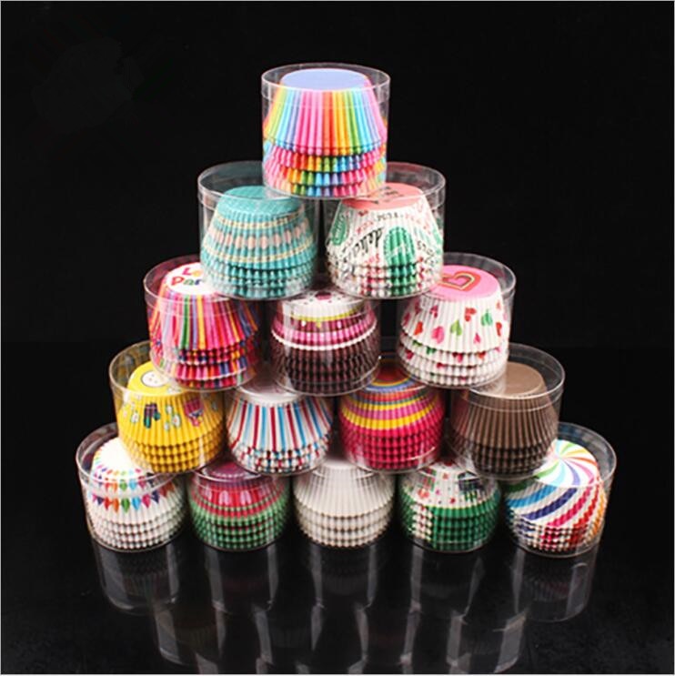 100PCS Muffins Paper Cupcake Wrappers Baking Cups Cases Muffin Boxes Cake Cup Decorating Tools Kitchen Cake Tools