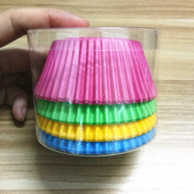 100PCS Muffins Paper Cupcake Wrappers Baking Cups Cases Muffin Boxes Cake Cup Decorating Tools Kitchen Cake Tools