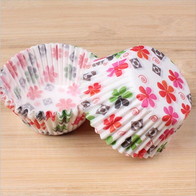 100PCS Muffins Paper Cupcake Wrappers Baking Cups Cases Muffin Boxes Cake Cup Decorating Tools Kitchen Cake Tools