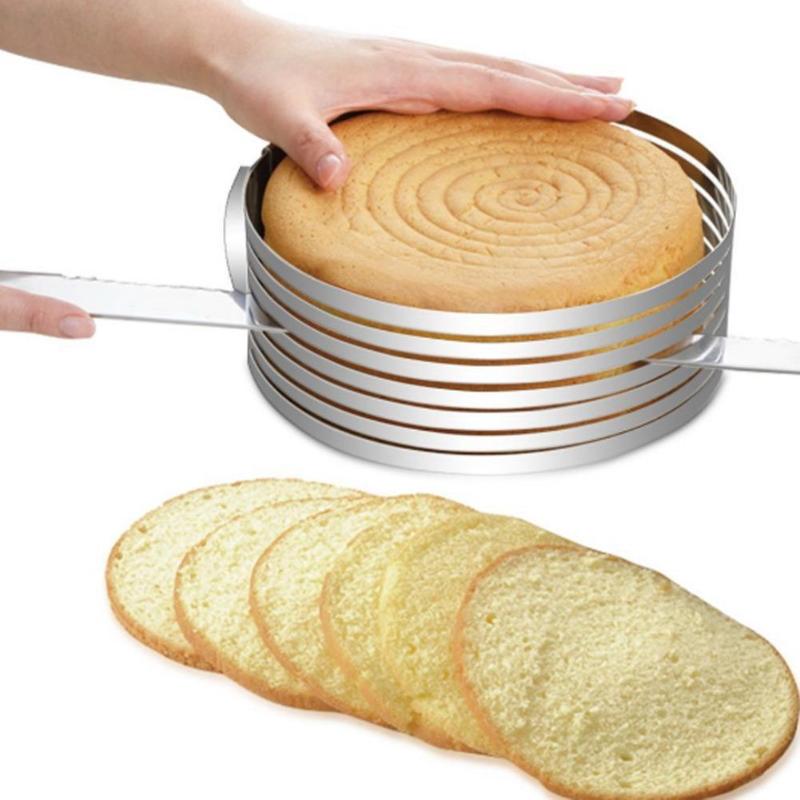 Adjustable Cake Cutter Slicer Stainless Steel Round Bread Cake Slicer Cutter Mold Cake Tools DIY Kitchen Baking Accessories